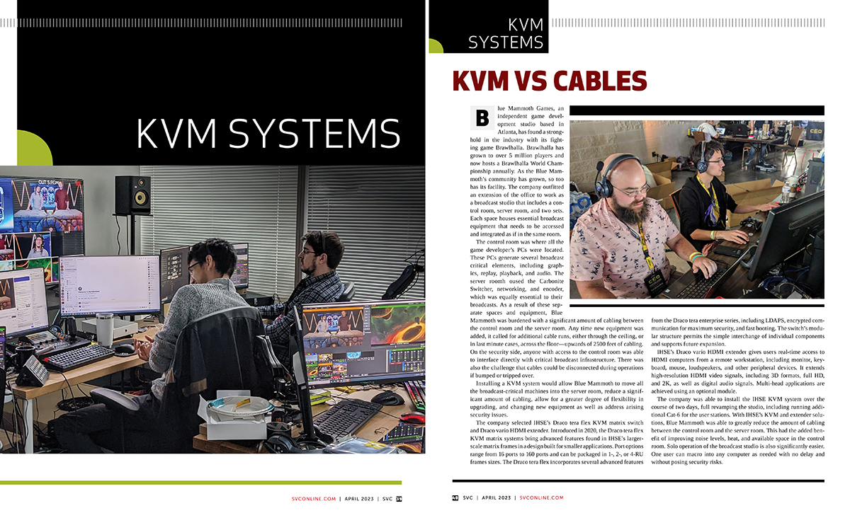 《Sound&Video Contractor》专题报道：游戏工作室中的KVM解决方案插图
